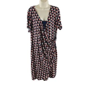 JBS Women geometric print short sleeves dress